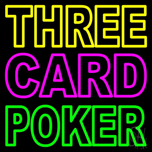 Three Card Poker 2 Neon Sign