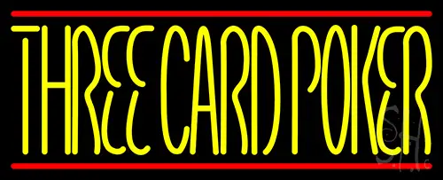 Three Card Poker Neon Sign