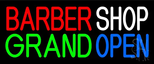 Barber Shop Grand Open Neon Sign