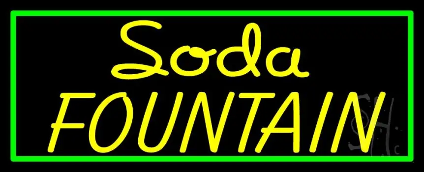 Horizontal Double Stroke Soda Fountain Neon Sign