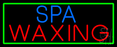 Blue Spa And Waxing Neon Sign