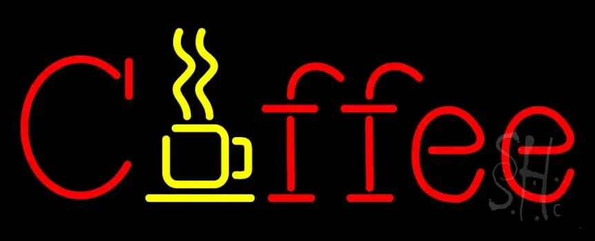 Red Coffee Neon Sign