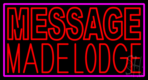 Custom Made Double Stroke Red Lodge Neon Sign