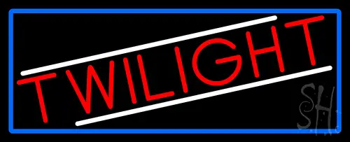 Twilight With Blue Border Neon Sign