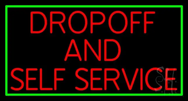 Drop Off And Self Service Neon Sign