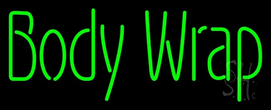 Green Body Wraps Neon Sign