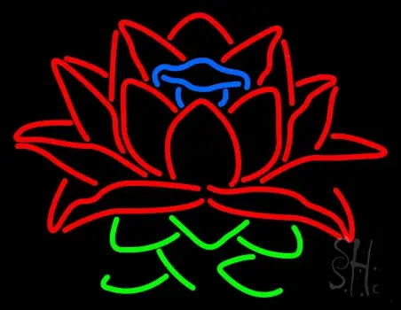 Lotus Flower Logo Neon Sign