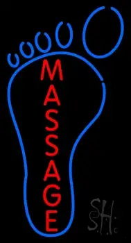 Foot With Double Stroke Massage Neon Sign