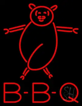 Bbq Pig Logo Neon Sign