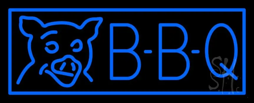 Blue Bbq Neon Sign