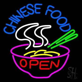 Chinese Food Open Bowl Neon Sign