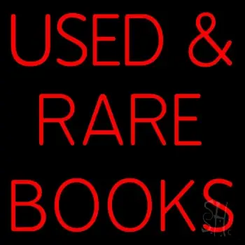 Used And Rare Books Neon Sign