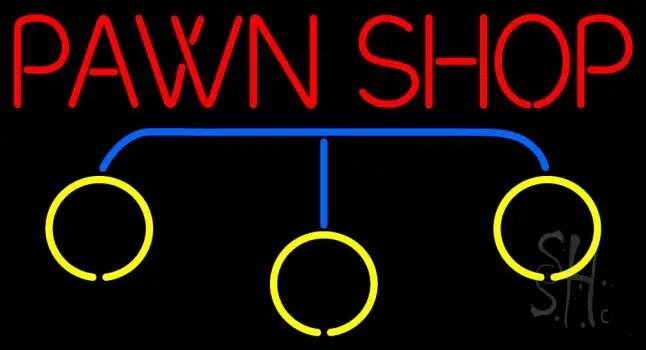 Pawn Shop Logo Neon Sign