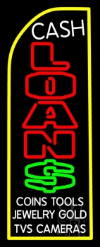 Cash Loans Dollar Logo Neon Sign