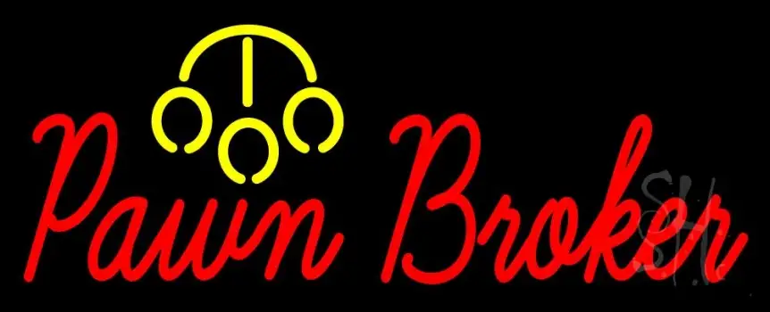 Pawn Broker Logo Neon Sign
