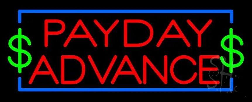 Red Payday Advance Neon Sign