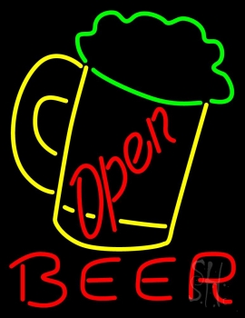 Beer Mug Open Beer Neon Sign