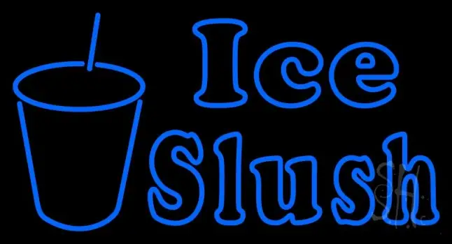Ice Slush Logo Neon Sign