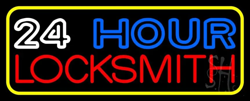 Double Stroke 24hr Locksmith 3 Neon Sign