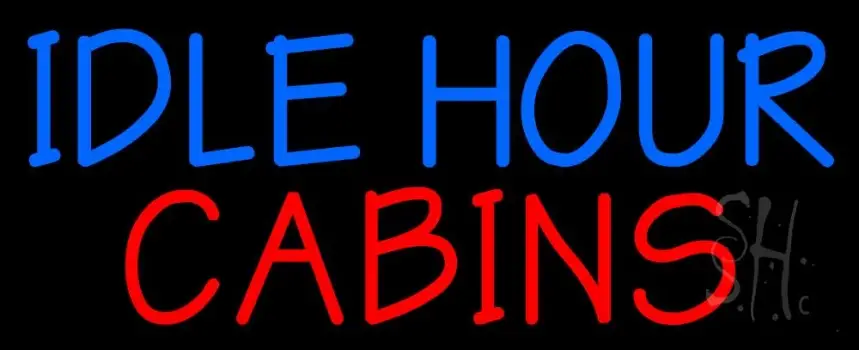 Idle Hour Cabins 3 Neon Sign