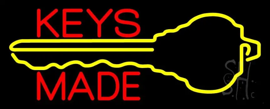Keys Made With Key Logo 1 Neon Sign
