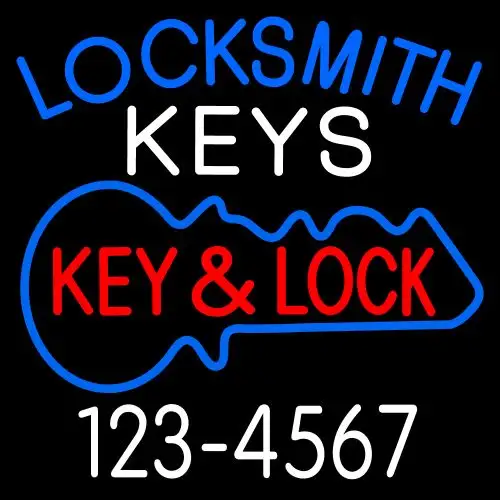 Locksmith Keys And Lock 1 Neon Sign