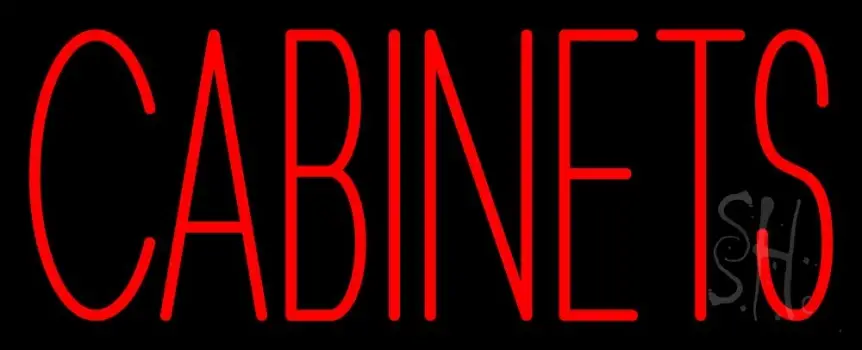 Red Cabinets 3 Neon Sign