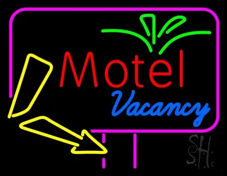 Funky Motel Vacancy Neon Sign