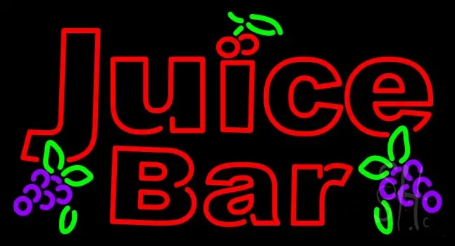 Red Juice Bar Neon Sign