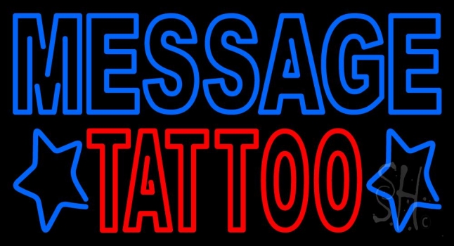 Custom Double Stroke Tattoo Neon Sign