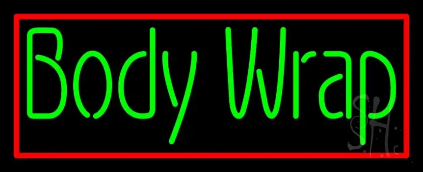 Green Body Wraps With Red Border Neon Sign