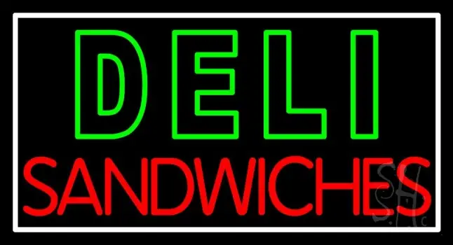 Double Stroke Deli Sandwiches Neon Sign