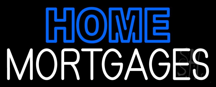 Double Stroke Home Mortgage Neon Sign