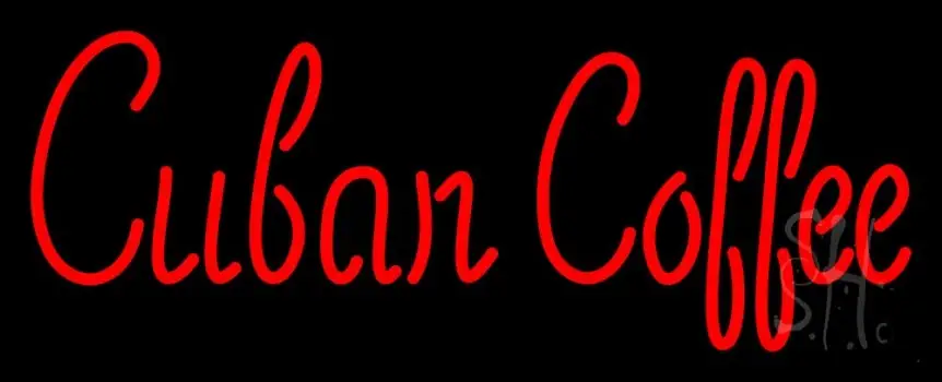Red Cuban Coffee Neon Sign
