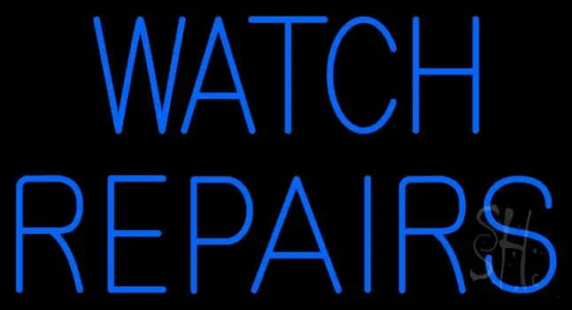 Blue Watch Repairs Neon Sign