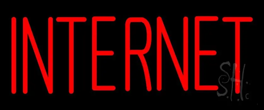 Red Internet Neon Sign