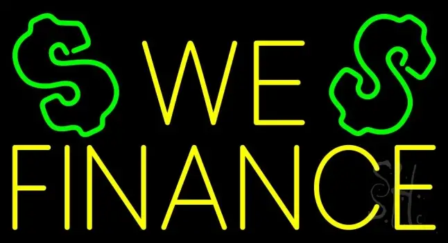 We Finance Dollar Logo Neon Sign