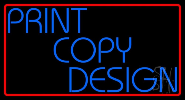 Print Copy Design Neon Sign