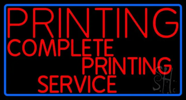 Printing Complete Printing Service Neon Sign