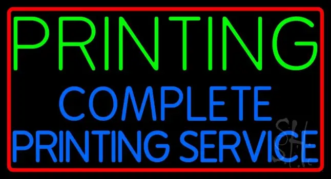 Printing Complete Printing Service Neon Sign