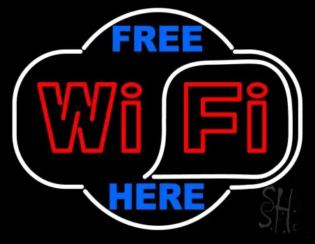 Free Wifi Here Neon Sign