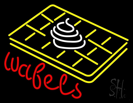Wafels With Logo Neon Sign