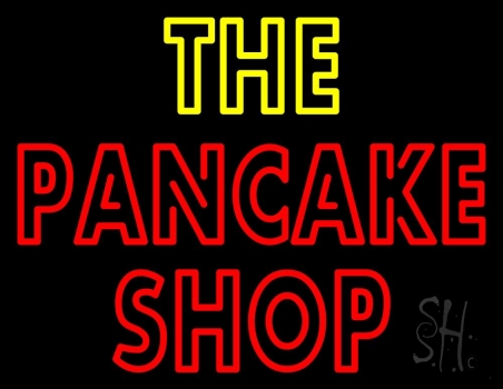 Double Stroke The Pancake Shop Neon Sign