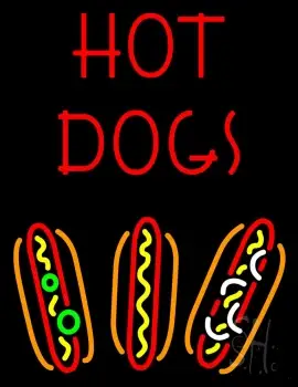 Hot Dogs Neon Sign