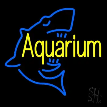 Aquarium With Shark Logo Neon Sign