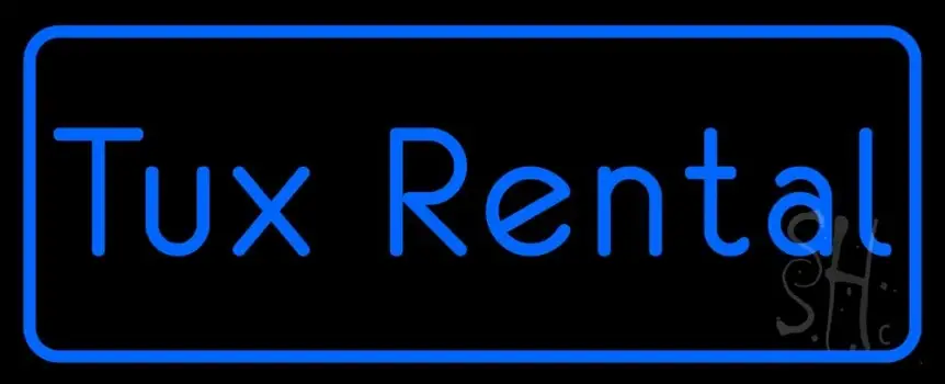 Blue Tux Rental Neon Sign
