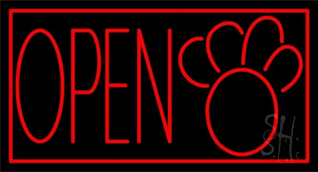 Open Block Logo Neon Sign