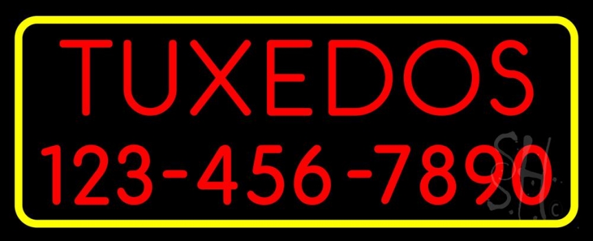 Tuxedos With Phone Number Neon Sign