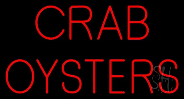 Crab Oysters Neon Sign