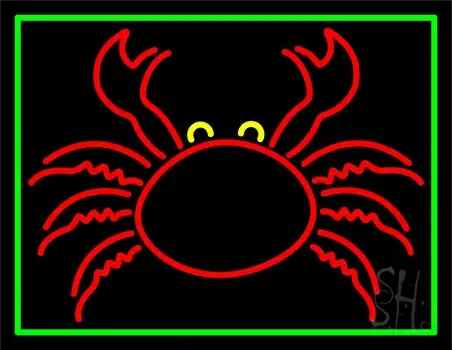 Crab With Logo Neon Sign